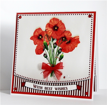 Watercolor Flower Bouquette Poppy 993 by Denise Murray