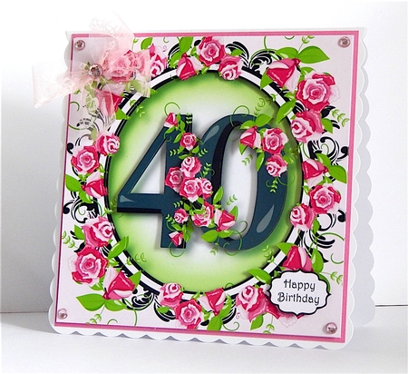 40 With Pretty Pink Roses by Denise Murray