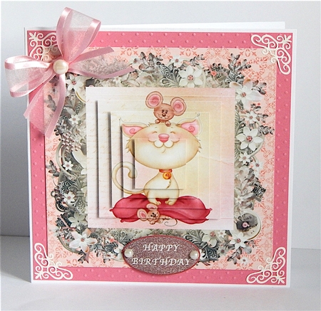 FRIENDS IN UNLIKELY PLACES BIRTHDAY PYRAMID TOPPER by Denise Murray