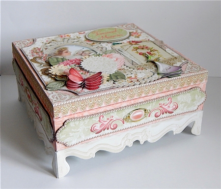 My Mother 8X8 Ornate Keepsake Box, Popup Card, Bookmark & Hanging Heart Gift Kit by Denise Murray