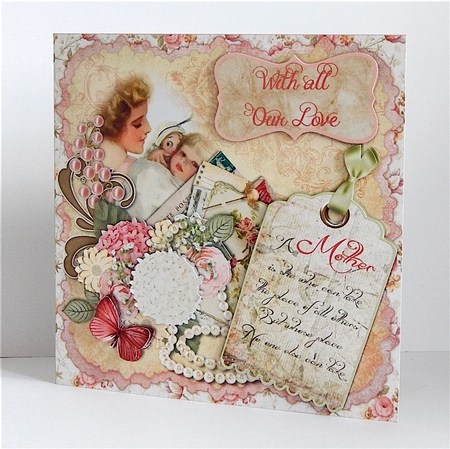 My Mother 8X8 Ornate Keepsake Box, Popup Card, Bookmark & Hanging Heart Gift Kit by Denise Murray