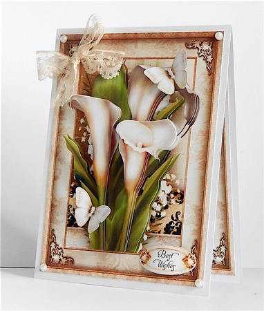Vintage Cream Callas for All Occasions Card Mini Kit by Denise Murray