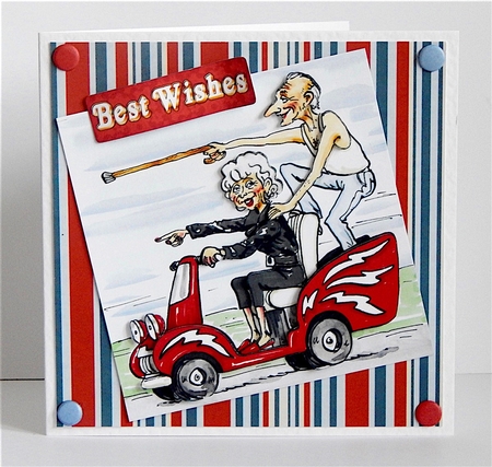 The Wrinklies Decoupage - Burning Rubber by Denise Murray