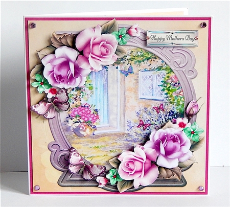 Beautiful Lilac Roses & Scenery 8x8 Mini Kit by Denise Murray