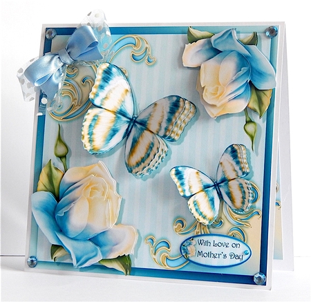 Blue Butterfly Flutter by Denise Murray