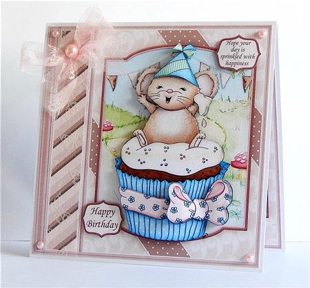 TOP OF THE CUPCAKE WORLD 8x8 Decoupage & Insert Mini Kit by Denise Murray