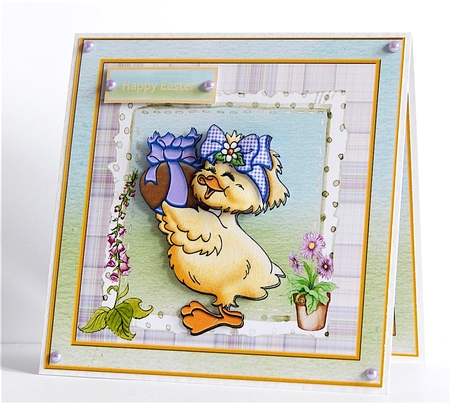Easter egg and chick by Denise Murray