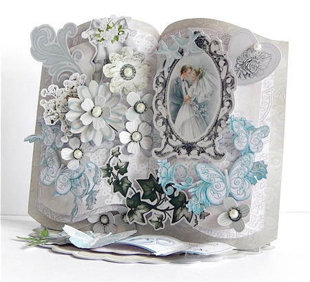 Something Old, Something New - Open Book Easel Card & Box Kit. by Denise Murray