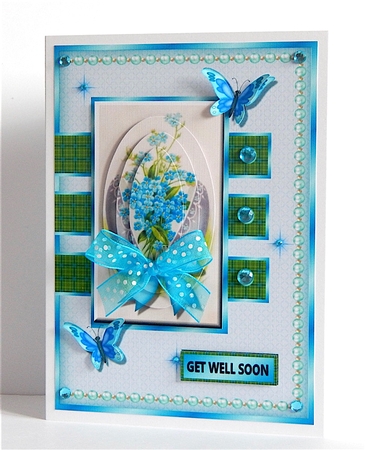 Foget me not Flower bouquet Pyramid  by Denise Murray