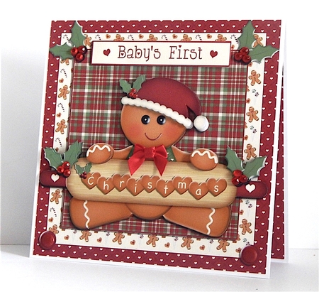 BABYS FIRST CHRISTMAS - GINGERBREAD BOY - MINI KIT by Denise Murray