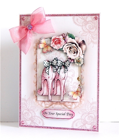 My Favourite Shoes A5 Card Front Kit by Denise Murray
