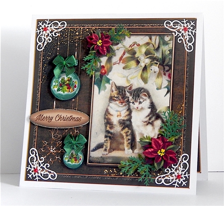 Vintage Christmas Cats Bumper Kit. 2 by Denise Murray