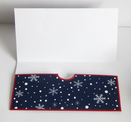 Santas Here Snowflake Gift/Money Wallet/Pocket/Envelope by Denise Murray