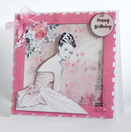 Glamorous lady in pink by Denise Murray