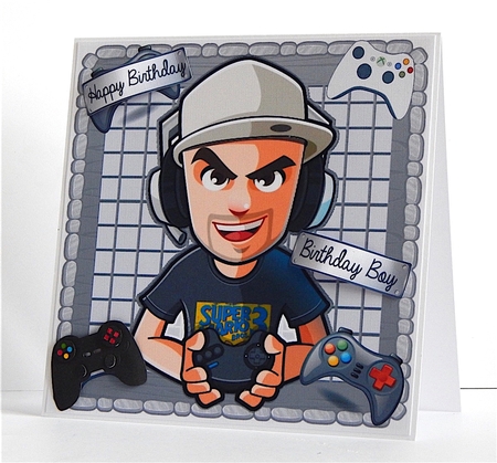 Gamer Man 8x8 by Denise Murray