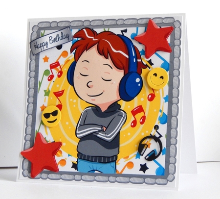 Music Boy 8x8 by Denise Murray
