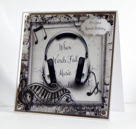 When Words Fail Music Speaks 8x8 by Denise Murray