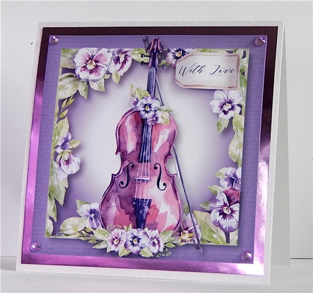 Violet Melody 8x8 by Denise Murray