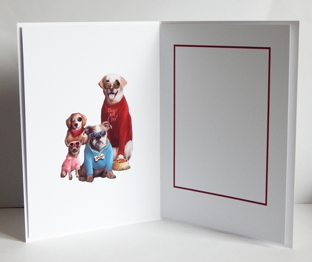 Dogs are Cool  Blank Insert by Denise Murray