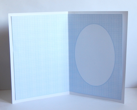 Shades Of Blue Check Insert, With Border by Denise Murray