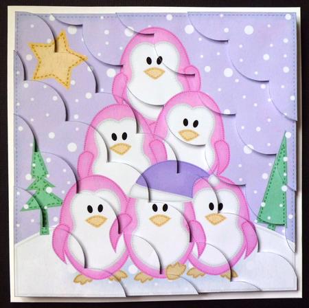 8 x 8 Penguin Tree Felties Kit with Scalloped Corners by Denise Murray