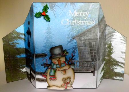 Snowman and Mouse by Denise Murray