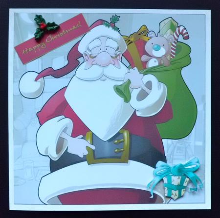 Santa Dude Ii 8x8 Card by Denise Murray