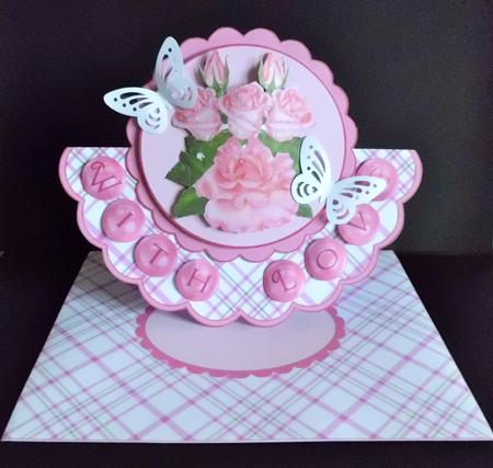 Roses Scallop Over the Edge Card Kit by Denise Murray