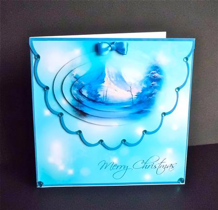 Winter Scene Square Envelope Card by Denise Murray
