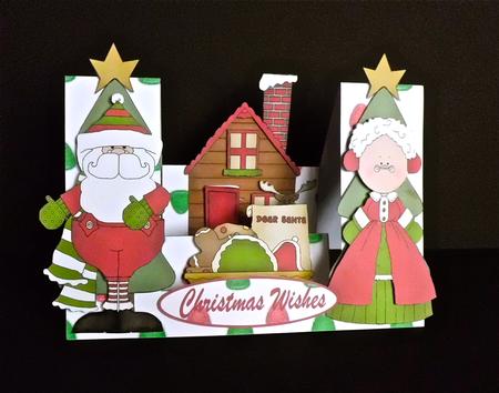 Christmas Mr & Mrs Santa Claus Stepper Decoupage Kit by Denise Murray