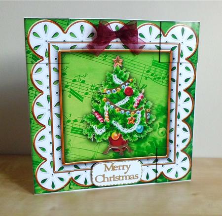 Christmas Tree Anglaise 8in Topper Picture Sheet by Denise Murray