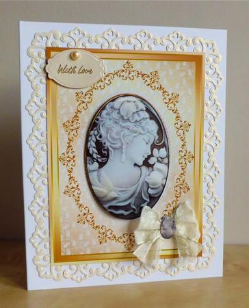 Beautiful Cream Gold Cameo by Denise Murray