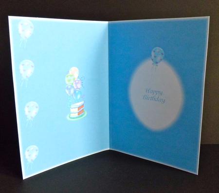 Blue Birthday Insert by Denise Murray