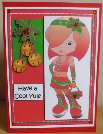 Cool Yule Chick Quick Card by Denise Murray