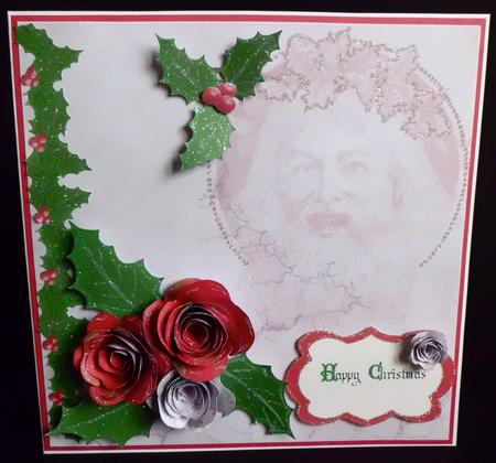 3D Spiral Roses Vintage Christmas - Kit 2 by Denise Murray