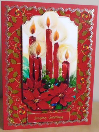 3 Christmas Vintage Scene Toppers by Denise Murray