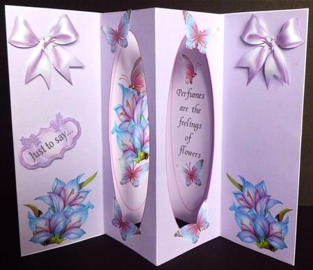 Floral Wishes Inside Aperture Card by Denise Murray