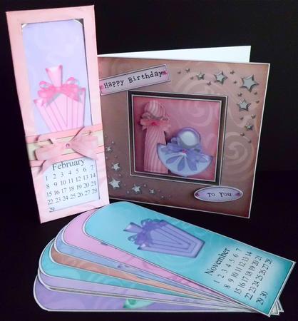 Perfumes Everlasting Calendar Bookmark Gift Set N Quick Card by Denise Murray