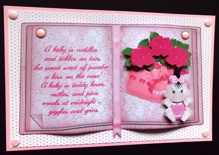 Beautiful in Pink New Baby Book Sheet by Denise Murray