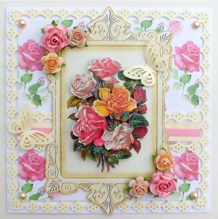 Antque Rose Step by Step Topper by Denise Murray