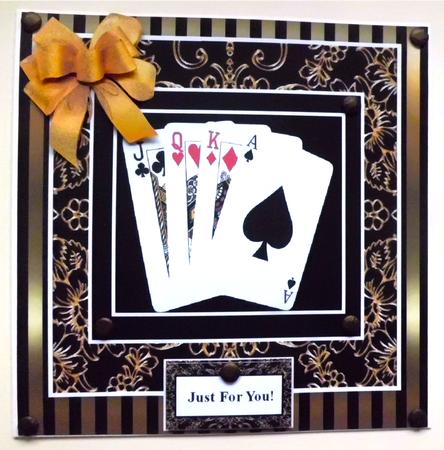 Black Gold for Men - Playing Cards - 8 x 8 Quick Card Front by Denise Murray