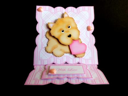 Hearts and Puppy by Denise Murray