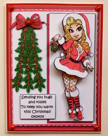 Miss Mistletoe Sends Hugs and Kisses by Denise Murray