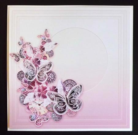 Pink Girly Steampunk Matching 8in x 8in Insert Plate by Denise Murray