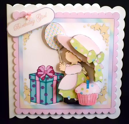 Birthday Girl Scallop Edge by Denise Murray