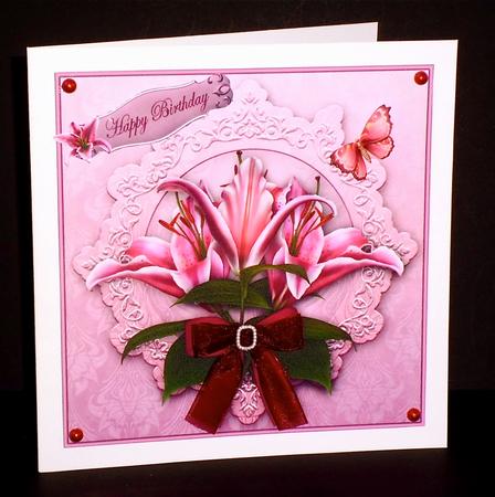 Stargazer Lilies 8x8 Topper by Denise Murray