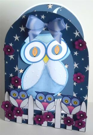 Arch Card Kit - Patchwork Owls by Denise Murray