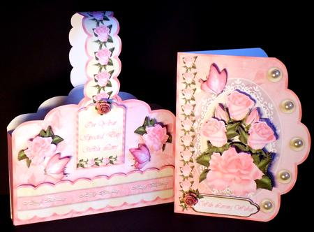 Summer Roses Scallop Card & Envelope Bag Kit by Denise Murray