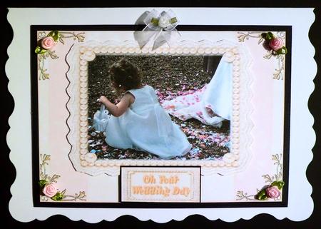 Wedding Day Confetti and Flower Girl Card Front by Denise Murray