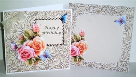Rosy Glow Square Card Kit by Denise Murray